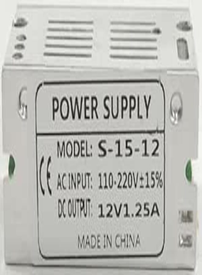 Power Supply 12V 15W (Volt Adjustment Limit 10V to 13V)